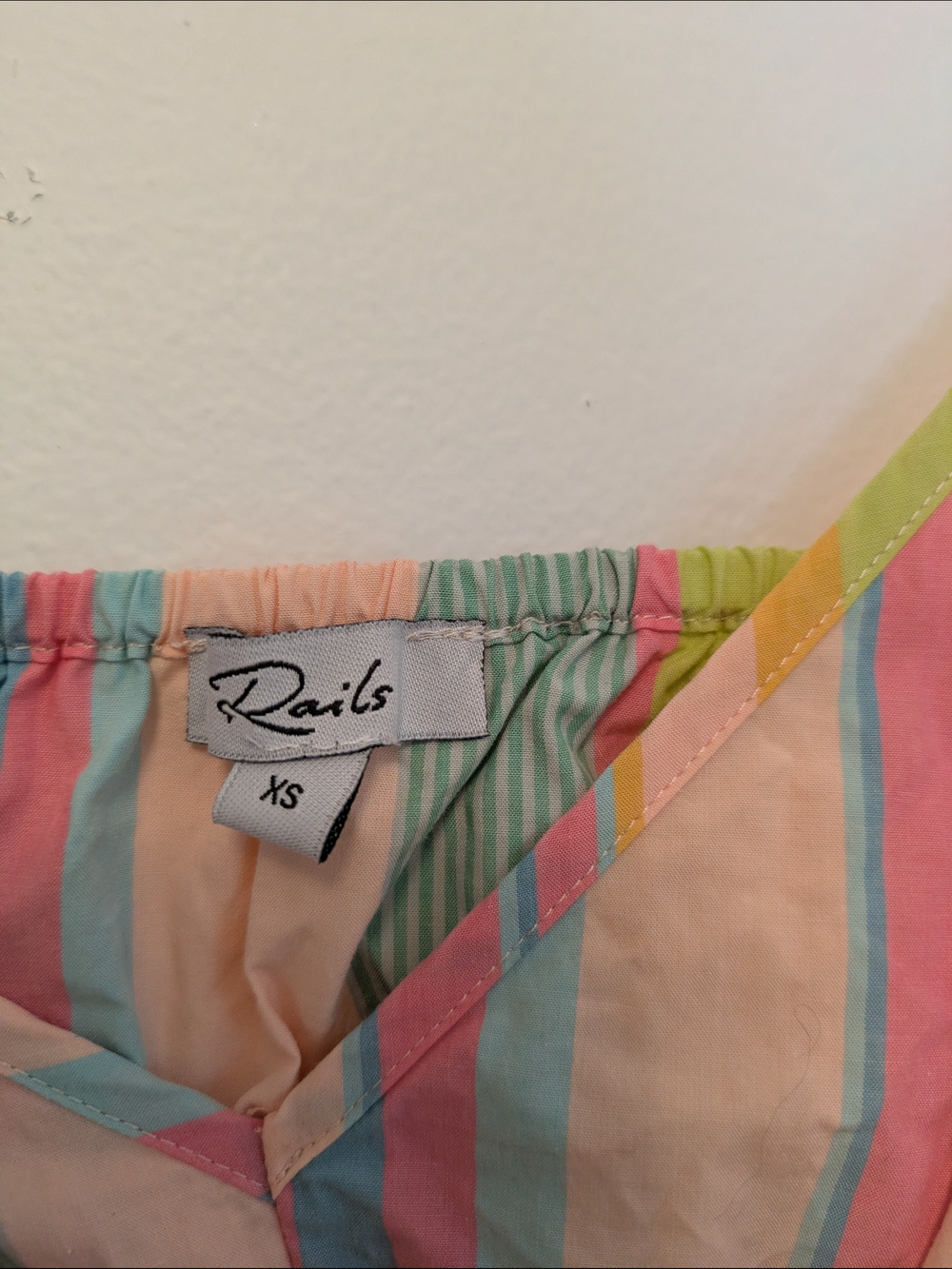Pastel Stripe Spaghetti Strap Sundress - Multi Rails Womens Carmen Mini Dress XS - Picture 5 of 6